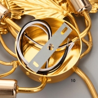 Бра "Клен" 1хЕ14 40Вт золото 55х55х15 см