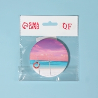 Зеркало складное &laquo;Пляж&raquo;, d = 7,5 см, с увеличением, рисунок МИКС