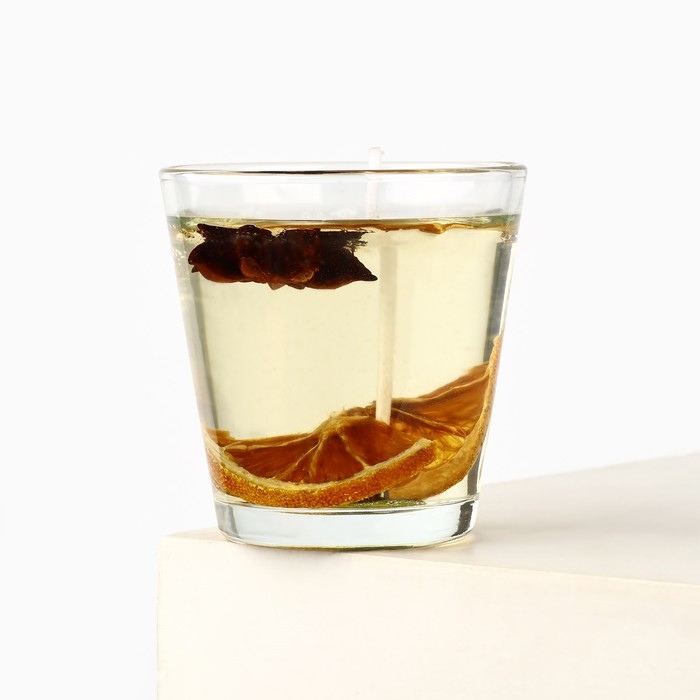 Новогодняя свеча гелевая в стакане с декором внутри «Новый год: Глинтвейн» 5 х 5 х 6 см Новогодняя свеча гелевая в стакане с декором внутри «Новый год: Глинтвейн» 5 х 5 х 6 см