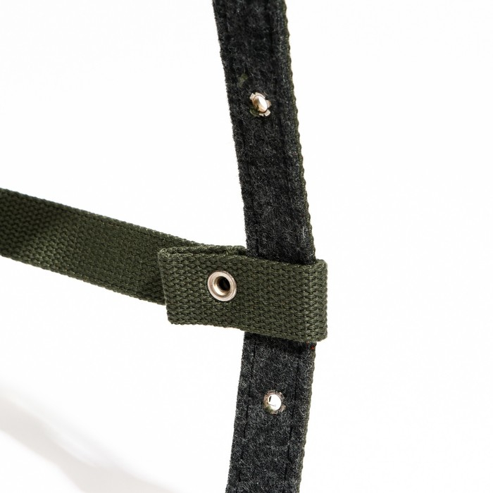 Шлейка брезентовая на фетре многоразмерная, 2,5 см, ОШ 40-60 см,ОГ 40-60 см, тёмно-зелёная Шлейка брезентовая на фетре многоразмерная, 2,5 см, ОШ 40-60 см,ОГ 40-60 см, тёмно-зелёная