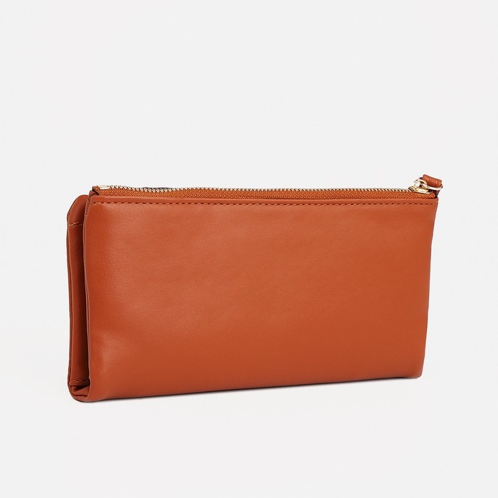 Кошелёк женский на кнопке, цвет рыжий