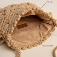 Сумка женская SL Home, ручное плетение, хлопок, длина ручек 55 см, 22&times;22 см