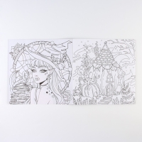 Раскраска-антистресс на хэллоуин &laquo;Ведьмочка&raquo;, 20 стр.