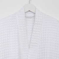 Халат вафельный мужской удлиненный Этель "Boho" размер 50-52, цвет белый, 100% хлопок, 290 г/м2