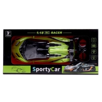 Машинка радиоуправляемая &laquo;СпортКар&raquo;, аккумулятор, на пульте управления, световые эффекты, цвет зеленый, 1:18