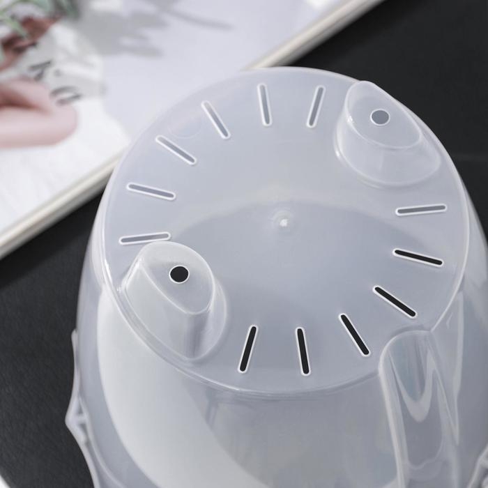 Кашпо для цветов со вставкой «Флюте», 3 л, цвет прозрачный Кашпо для цветов со вставкой «Флюте», 3 л, цвет прозрачный