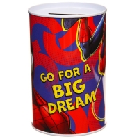 Копилка металлическая, 6,5 см х 6,5 см х 12 см "Big money. Big dream", Человек-паук Копилка металлическая, 6,5 см х 6,5 см х 12 см "Big money. Big dream", Человек-паук