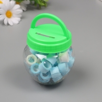 Клейкая лента пластик в банке "Белый и голубой" н-р 40 шт 1,2 см, дл. 0,9 м 7х7х9 см Клейкая лента пластик в банке "Белый и голубой" н-р 40 шт 1,2 см, дл. 0,9 м 7х7х9 см