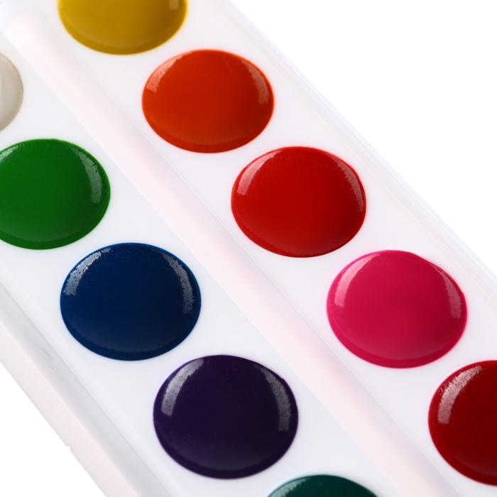 Акварель медовая &laquo;Принцессы&raquo;, 12 цветов, в картонной коробке, без кисти