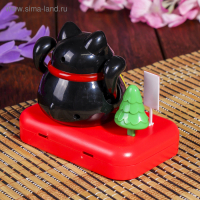 Маятник пластик от солнечной батареи "Кот Манэки-нэко с деревом" чёрный 8х10х6 см Маятник пластик от солнечной батареи "Кот Манэки-нэко с деревом" чёрный 8х10х6 см