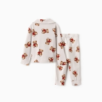 Пижама детская (рубашка и брюки) KAFTAN "Мишка в шарфе" р.36 (134-140) Пижама детская (рубашка и брюки) KAFTAN "Мишка в шарфе" р.36 (134-140)