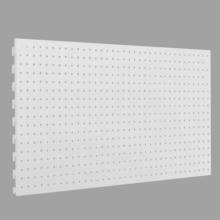 Панель для стеллажа, 35&times;125 см, перфорированная, цвет белый