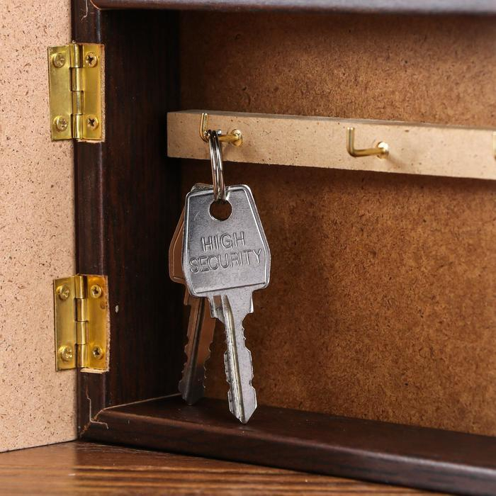 Ключница "Совы" венге 12х17 см