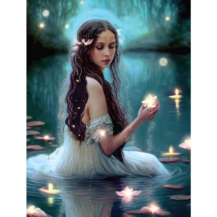 Картина по номерам с подрамником и гирляндой &laquo;Нежность&raquo;, 30 х 40 см