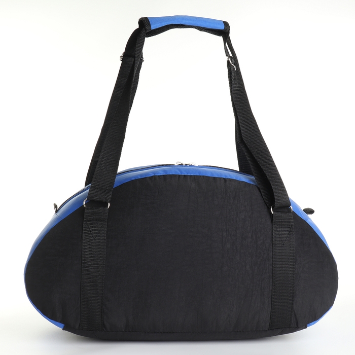 Сумка спортивная на молнии, наружный карман, большой размер, цвет чёрный/синий Сумка спортивная на молнии, наружный карман, большой размер, цвет чёрный/синий