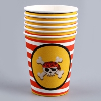 Набор бумажной посуды одноразовый С праздником!&raquo;: 6 тарелок, 6 стаканов