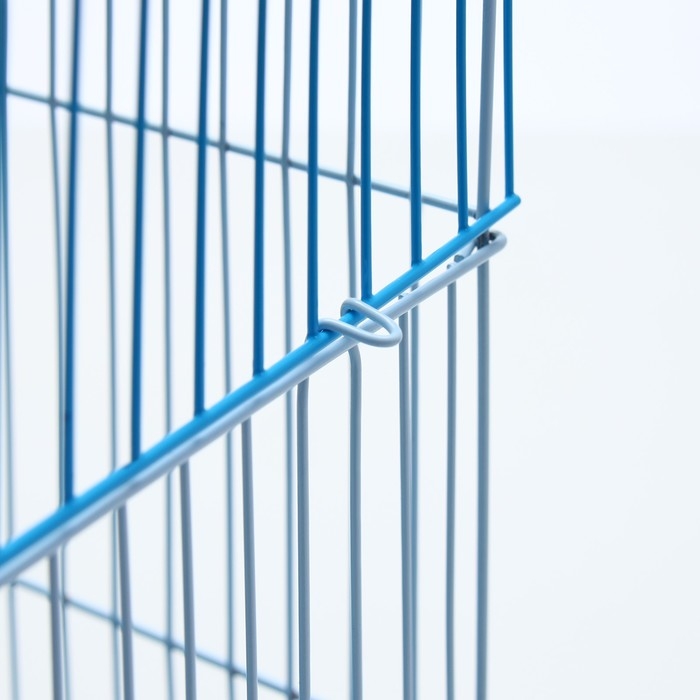 Клетка для птиц укомплектованная Bd-1/4f, 30 х 23 х 39 см, голубая