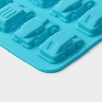 Форма для мармелада Доляна «Автомобили», силикон, 22×10×1,8 см, 20 ячеек (3,2×1,8 см) цвет МИКС Форма для мармелада Доляна «Автомобили», силикон, 22×10×1,8 см, 20 ячеек (3,2×1,8 см) цвет МИКС