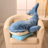 Мягкая игрушка «Кит», 90 см, с пледом, рот на молнии Мягкая игрушка «Кит», 90 см, с пледом, рот на молнии