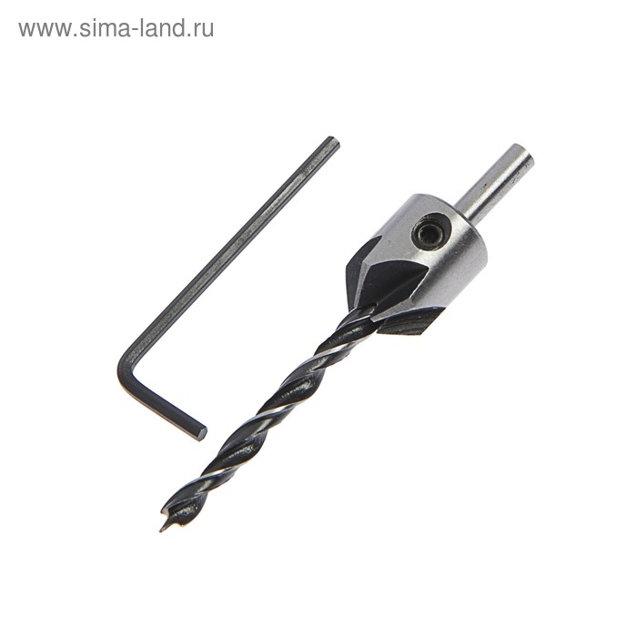 Сверло с зенкером ТУНДРА, 5 х 85 мм Сверло с зенкером ТУНДРА, 5 х 85 мм