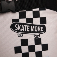 Рюкзак школьный текстильный с креплением для скейта &laquo;Skate more&raquo;, 38х29х11 см, цвет чёрный, отдел на молнии