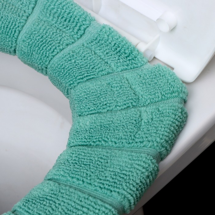 Мягкий чехол накладка на крышку и сиденье унитаза (зеленая) Мягкий чехол накладка на крышку и сиденье унитаза (зеленая)