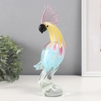 Сувенир стекло "Какаду" пастельных оттенков 7х7х25 см Сувенир стекло "Какаду" пастельных оттенков 7х7х25 см