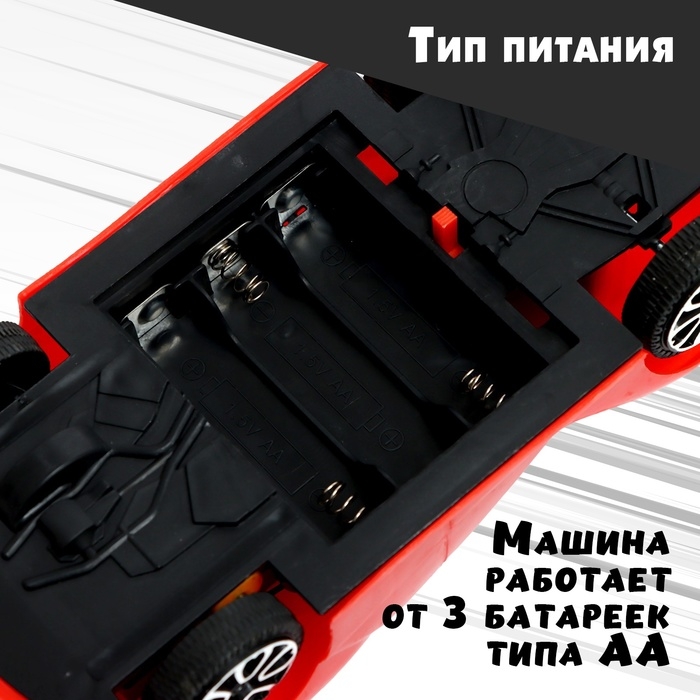 Машина радиоуправляемая &laquo;Спорт-кар&raquo;, масштаб 1:24, работает от батареек, цвет красный