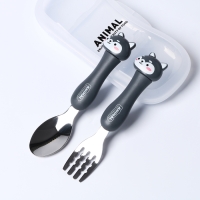 Набор детских столовых приборов в футляре &laquo;Щенята&raquo;, вилка, ложка