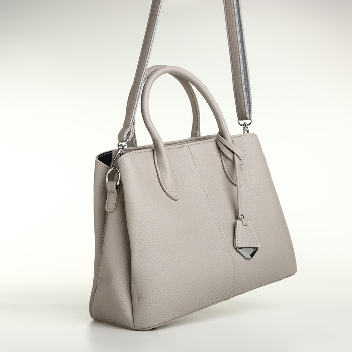 Сумка женская на молнии TEXTURA, средний размер, цвет серый