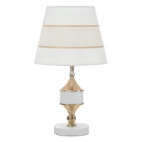 Настольная лампа "Лолла" Е27 40Вт бело-золотой 25х25х41 см RISALUX