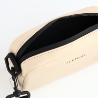 Сумка женская на молнии, TEXTURA, маленький размер, длинный ремень, цвет бежевый Сумка женская на молнии, TEXTURA, маленький размер, длинный ремень, цвет бежевый