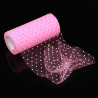 Фатин «Горох», 15 см, 11 ± 1 г/кв.м, 23 ± 1 м, цвет розовый №4 Фатин «Горох», 15 см, 11 ± 1 г/кв.м, 23 ± 1 м, цвет розовый №4