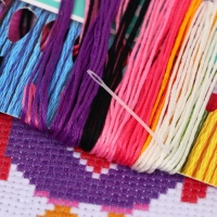 Вышивка крестиком для детей «Сова», набор для творчества, 14 х 10 см Вышивка крестиком для детей «Сова», набор для творчества, 14 х 10 см