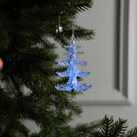 Ёлочная игрушка «Хрустальная ёлочка» 12 см, от батареек, свечение мульти (RGB) Ёлочная игрушка «Хрустальная ёлочка» 12 см, от батареек, свечение мульти (RGB)