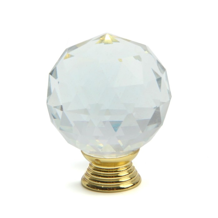 Ручка кнопка Cappio "Алмаз", стеклянная, d=40 мм