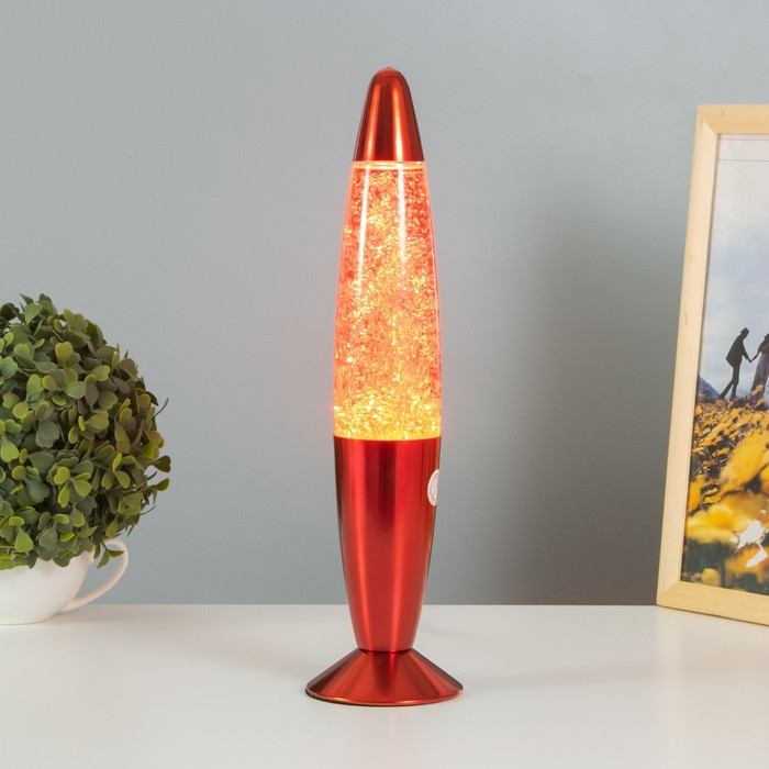 Светильник гель блеск хром цветной ракета 34,5х8,5 см