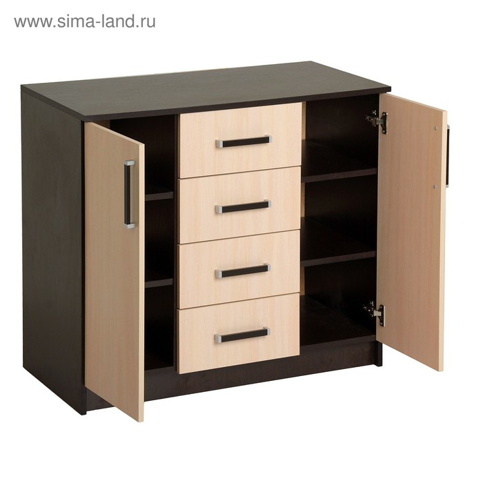 Комод Аура, 820х1000х440, Венге/Дуб молочный Комод Аура, 820х1000х440, Венге/Дуб молочный