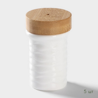 Набор фарфоровый для специй и соусов BellaTenero, 8 предметов: 2 ёмкости 250 мл, 5 баночек для специй, подставка, цвет белый Набор фарфоровый для специй и соусов BellaTenero, 8 предметов: 2 ёмкости 250 мл, 5 баночек для специй, подставка, цвет белый