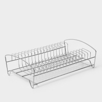Сушилка для посуды с поддоном, 39&times;25&times;12 см, цвет хром