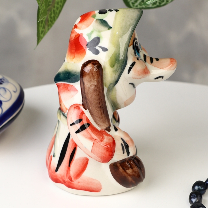 Сувенир &laquo;Буся&raquo;, гжель, цвет, 12х8 см