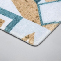 Коврик для ванной Доляна &laquo;Тори&raquo;, 45&times;120 см, цвет зелёно-жёлтый