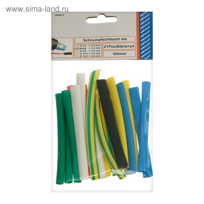 Термоусаживаемая трубка Duwi, 6/3 мм, набор, 21 шт. Термоусаживаемая трубка Duwi, 6/3 мм, набор, 21 шт.