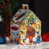 Новый год. Подарочная коробка "Отдых", 17 х 14,5 х 24,5 см.