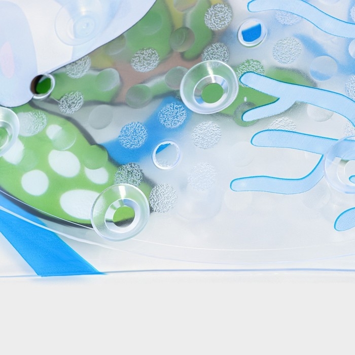 Коврик противоскользящий в ванну на присосках Доляна «Морские жители», 36×68 см Коврик противоскользящий в ванну на присосках Доляна «Морские жители», 36×68 см