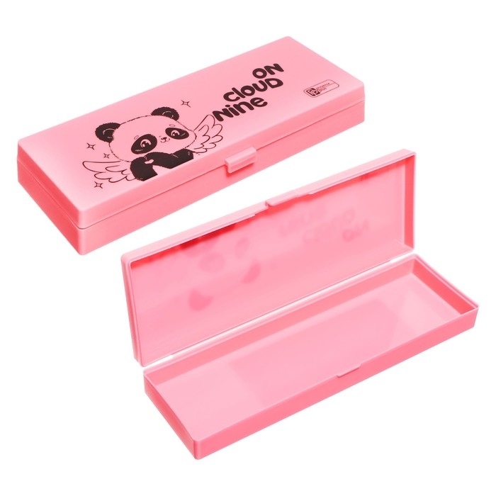 Пенал-футляр пластиковый 60 х 180 х 25 мм, Феникс Пенал-футляр пластиковый 60 х 180 х 25 мм, Феникс "Панда", для девочки, розовый