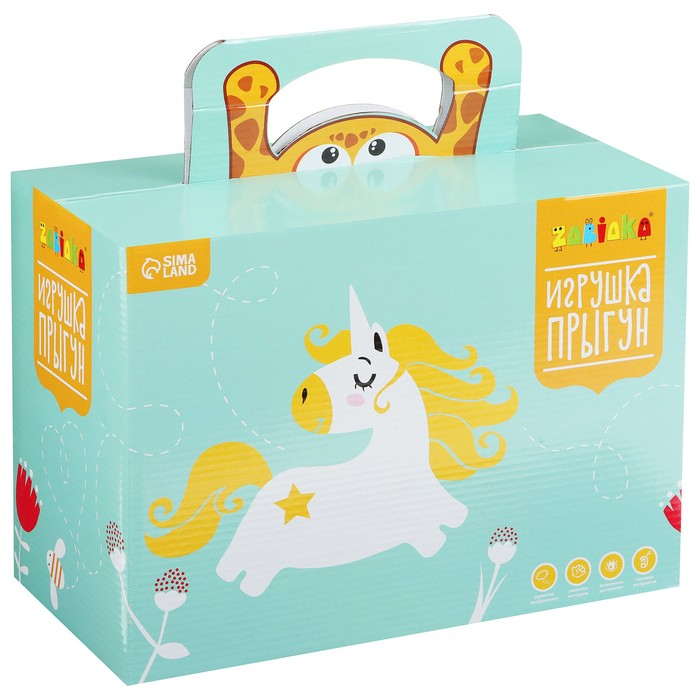 Попрыгун ZABIAKA &laquo;Единорог&raquo;, 58х26х52 см, 1300 г, цвет МИКС