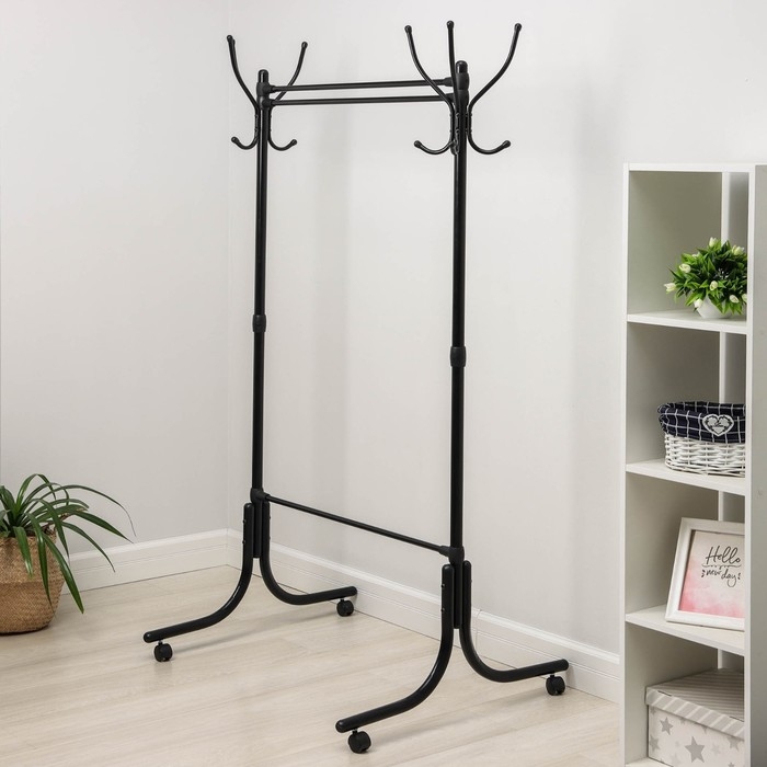 Стойка для одежды, 116&times;76,5&times;174 см, цвет чёрный