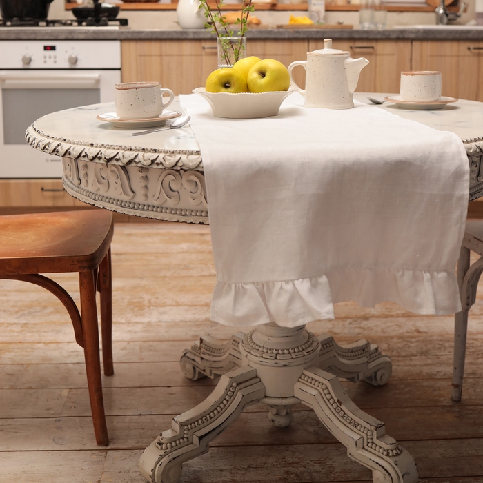 Дорожка на стол Этель Ivory 40х150 см,  100% лён 170 г/м2