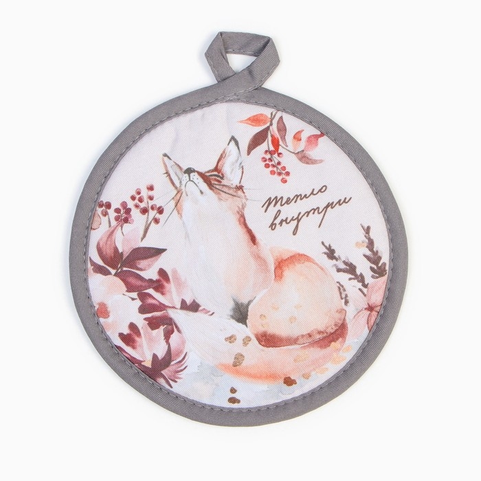 Новый год. Набор подарочный Этель "Тепло внутри": кух.полотенце 40х73см, прихватка 17х17см; хлопок 100%